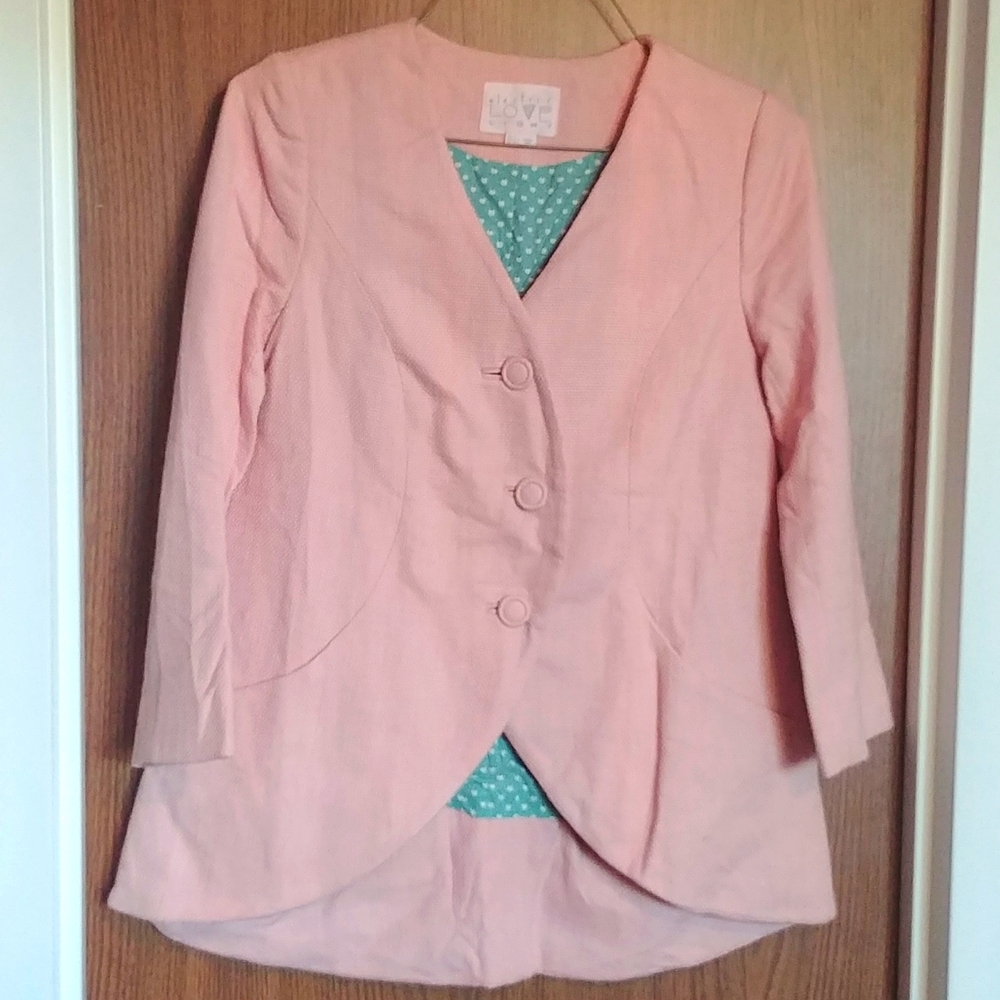 Anthropologie Pink Coat Size 6
